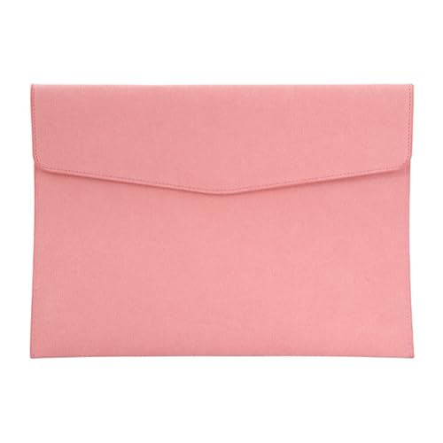 Lederumschlag Dokumententasche, Dokumentenhalter aus PU-Leder, A4, Aktenordner, Umschlaghülle, Geldbeutel, mehrfarbig, 33 x 24 cm(Pink) von VDCVADKYE