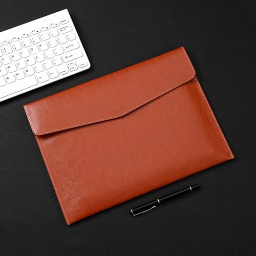 Lederumschlag Dokumententasche, Dokumentenhalter aus PU-Leder, mehrfarbig, 33 x 24,3 cm(Brown) von VDCVADKYE