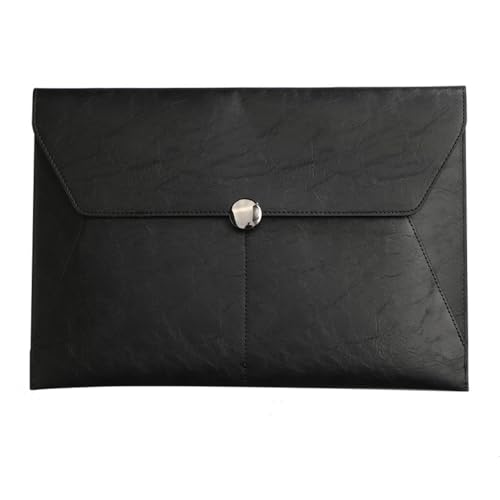 Lederumschlag Dokumententasche, Dokumentenmappe, Organizer, Umschlaghülle aus PU-Leder, 240 x 347 mm, mehrfarbig, 2 Stück(Black) von VDCVADKYE