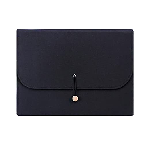 Lederumschlag Dokumententasche, Dokumentenmappe aus Leder, 13 Fächer, Organizer, mehrfarbig, 33 x 3 x 24,5 cm(Black) von VDCVADKYE