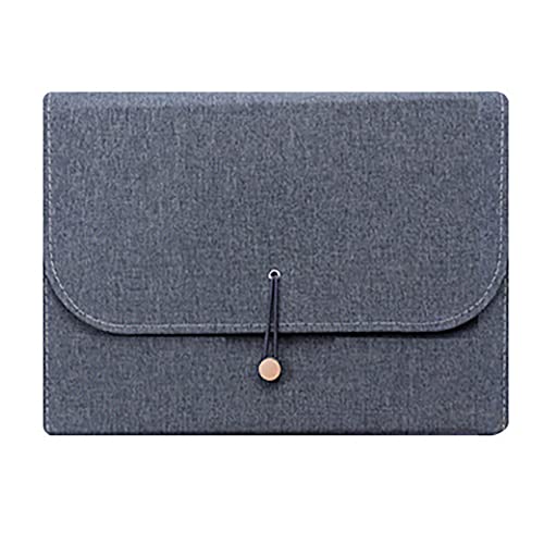 Lederumschlag Dokumententasche, Dokumentenmappe aus Leder, 13 Fächer, Organizer, mehrfarbig, 33 x 3 x 24,5 cm(Grey) von VDCVADKYE