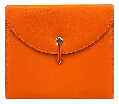 Lederumschlag Dokumententasche, Dokumentenmappe aus PU-Leder, mehrfarbig, 33 x 25 x 4,5 cm(Orange) von VDCVADKYE