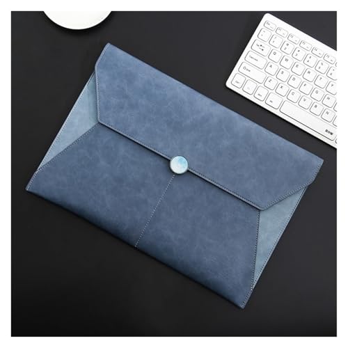 Lederumschlag Dokumententasche, Dokumententasche PU-Leder 235x352mm Mehrfarbig 2er-Pack(Blue) von VDCVADKYE
