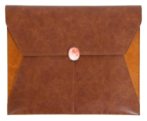 Lederumschlag Dokumententasche, Dokumententasche PU-Leder 235x352mm Mehrfarbig 2er-Pack(Brown) von VDCVADKYE