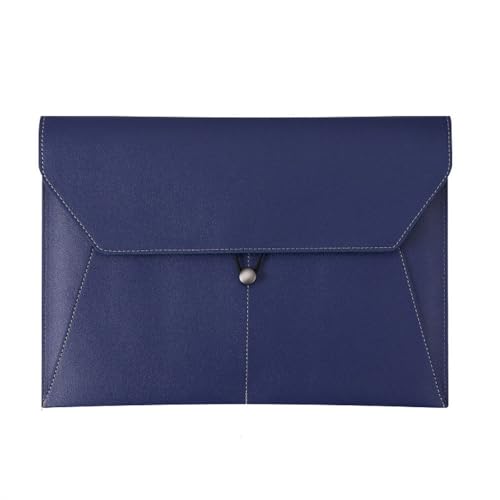 Lederumschlag Dokumententasche, Dokumententasche PU-Leder A4 Aktenordner Organizer 33x23,5cm Mehrfarbig 3er-Pack(Blue) von VDCVADKYE