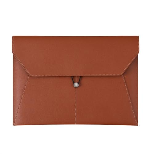 Lederumschlag Dokumententasche, Dokumententasche PU-Leder A4 Aktenordner Organizer 33x23,5cm Mehrfarbig 3er-Pack(Dark Brown) von VDCVADKYE