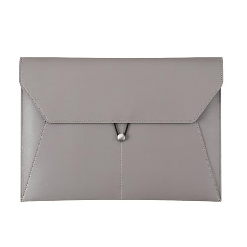 Lederumschlag Dokumententasche, Dokumententasche PU-Leder A4 Aktenordner Organizer 33x23,5cm Mehrfarbig 3er-Pack(Grey) von VDCVADKYE
