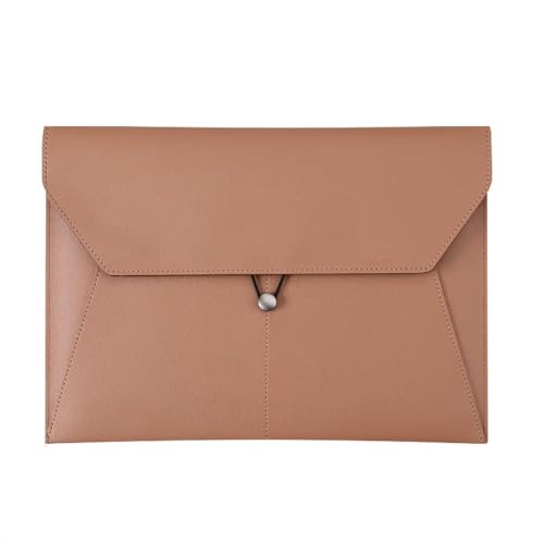 Lederumschlag Dokumententasche, Dokumententasche PU-Leder A4 Aktenordner Organizer 33x23,5cm Mehrfarbig 3er-Pack(Light Brown) von VDCVADKYE