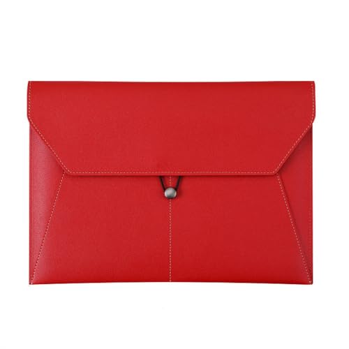 Lederumschlag Dokumententasche, Dokumententasche PU-Leder A4 Aktenordner Organizer 33x23,5cm Mehrfarbig 3er-Pack(Red) von VDCVADKYE