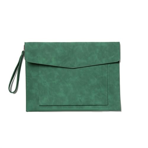 Lederumschlag Dokumententasche, Dokumententasche aus PU-Leder, 330 x 240 mm, mehrfarbig, 2er-Pack(Green) von VDCVADKYE