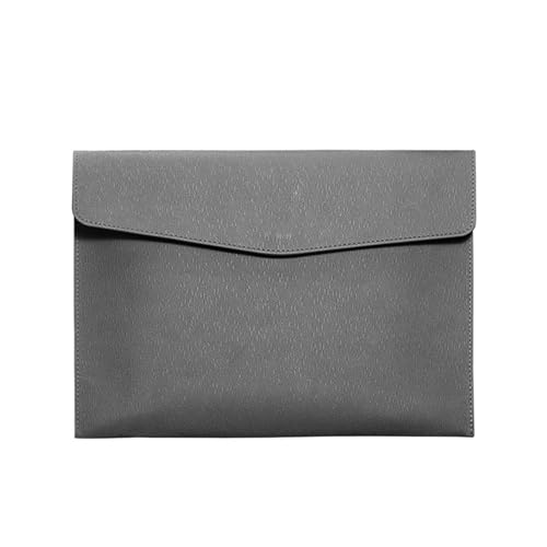 Lederumschlag Dokumententasche, Leder-Umschlagmappe, Dokumentenhalter, Aktenordner, A4-Organizer, mehrfarbig, 33 x 24,5 cm(Grey) von VDCVADKYE