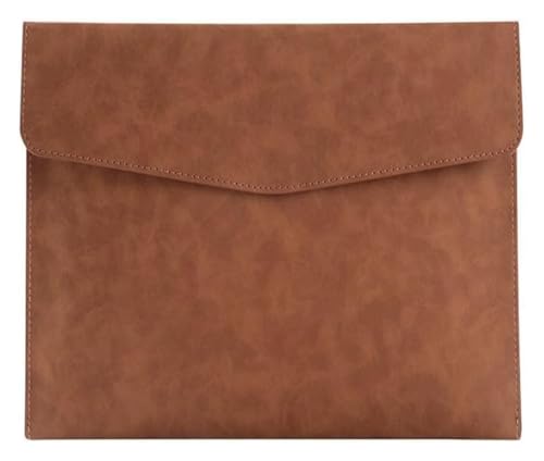 Lederumschlag Dokumententasche, Lederumschlag-Dokumentenhalter, Aktenordner, A4, Business-Aktentasche, mehrfarbig, 330 x 240 mm, 3 Stück(Brown) von VDCVADKYE