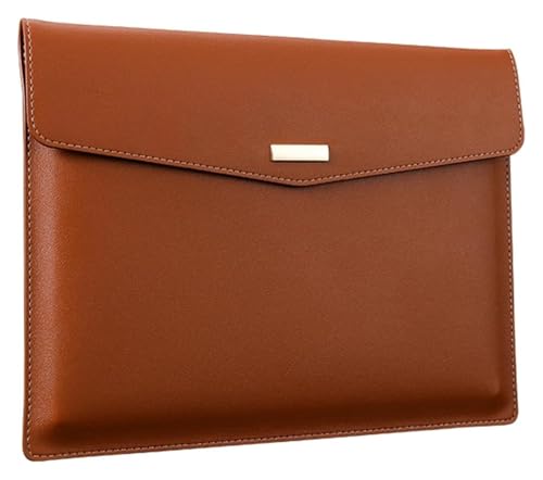 Lederumschlag Dokumententasche, Mehrfarbiger 33x24.3cm PU-Leder-A4-Dokumentenhalter-Aktenbeutel(Brown) von VDCVADKYE