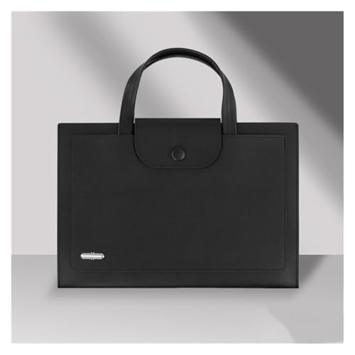Lederumschlag Dokumententasche, PU-Dokumentenhalter, Datei-Organizer-Tasche, mehrfarbig, 25 x 36 cm(Black) von VDCVADKYE