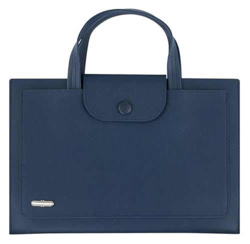 Lederumschlag Dokumententasche, PU-Dokumentenhalter, Datei-Organizer-Tasche, mehrfarbig, 25 x 36 cm(Blue) von VDCVADKYE