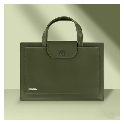 Lederumschlag Dokumententasche, PU-Dokumentenhalter, Datei-Organizer-Tasche, mehrfarbig, 25 x 36 cm(Green) von VDCVADKYE