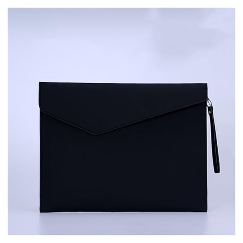 Lederumschlag Dokumententasche, PU-Dokumentenhalter, Dateiordner, Organizer, Umschlag, Datentasche, mehrfarbig, 275 x 345 mm(Black) von VDCVADKYE