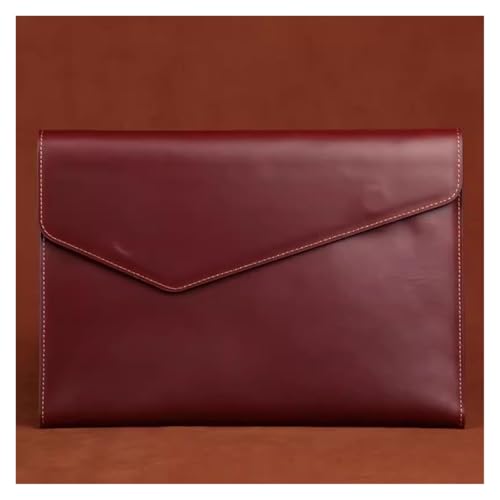 Lederumschlag Dokumententasche, PU-Leder A4 Dokumentenhalter Umschlag Datei Ordner Tasche Multicolor 33x23x2,5cm(Colour 3) von VDCVADKYE