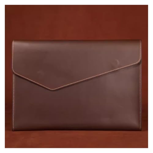 Lederumschlag Dokumententasche, PU-Leder A4 Dokumentenhalter Umschlag Datei Ordner Tasche Multicolor 33x23x2,5cm(Colour 4) von VDCVADKYE