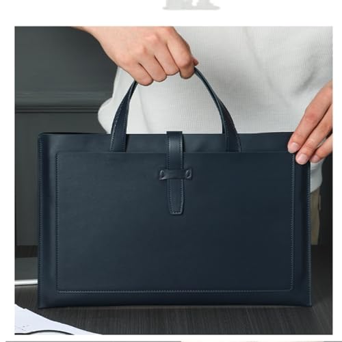 Lederumschlag Dokumententasche, PU-Leder-Dokumenten-Organizer, Dateiordner, Umschlaghülle, 36 x 25,5 cm, mehrfarbig(Blue) von VDCVADKYE