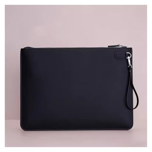 Lederumschlag Dokumententasche, PU-Leder-Dokumentenhalter, Dateiordner, Aufbewahrungstasche, 24,8 x 34,5 cm, mehrfarbig(Black) von VDCVADKYE