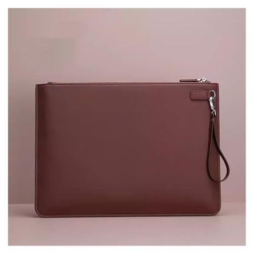 Lederumschlag Dokumententasche, PU-Leder-Dokumentenhalter, Dateiordner, Aufbewahrungstasche, 24,8 x 34,5 cm, mehrfarbig(Brown) von VDCVADKYE
