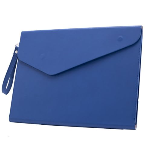 Lederumschlag Dokumententasche, PU-Leder-Dokumentenordner-Umschlagtasche 32x25cm Multicolor 2er-Pack(Blue) von VDCVADKYE