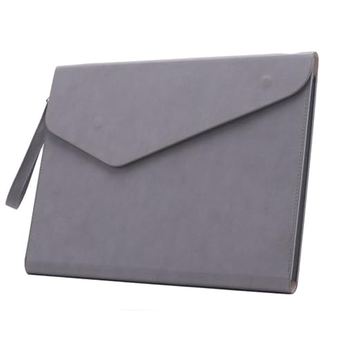 Lederumschlag Dokumententasche, PU-Leder-Dokumentenordner-Umschlagtasche 32x25cm Multicolor 2er-Pack(Grey) von VDCVADKYE