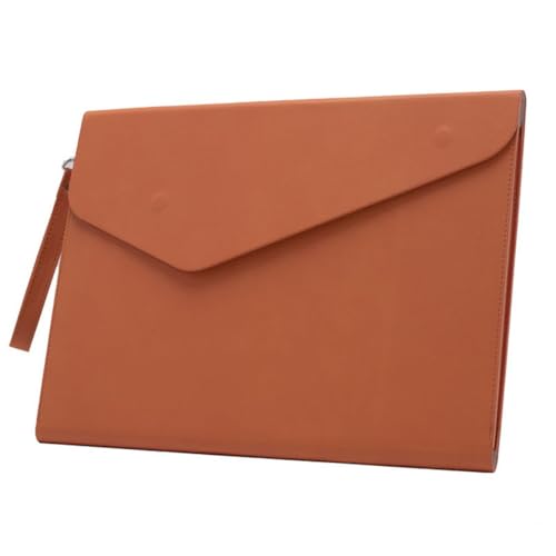 Lederumschlag Dokumententasche, PU-Leder-Dokumentenordner-Umschlagtasche 32x25cm Multicolor 2er-Pack(Orange) von VDCVADKYE