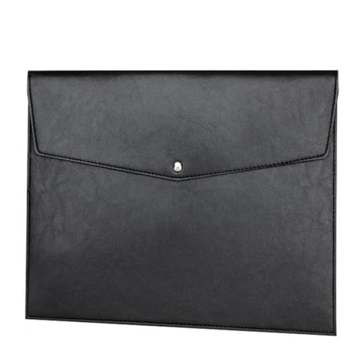 Lederumschlag Dokumententasche, PU-Leder-Dokumententasche, Datei-Organizer, 230 x 319 mm, mehrfarbig, 2er-Pack(Black) von VDCVADKYE