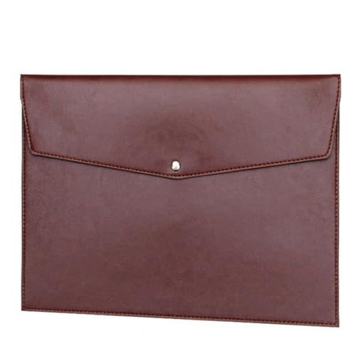 Lederumschlag Dokumententasche, PU-Leder-Dokumententasche, Datei-Organizer, 230 x 319 mm, mehrfarbig, 2er-Pack(Brown) von VDCVADKYE
