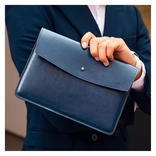 Lederumschlag Dokumententasche, PU-Leder-Dokumententasche, mehrfarbig, 24 x 17 cm(Blue) von VDCVADKYE