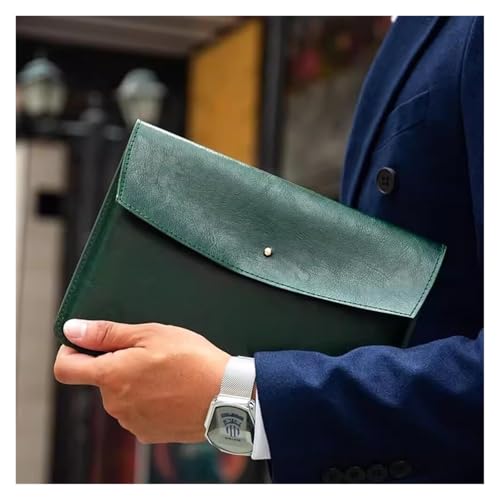 Lederumschlag Dokumententasche, PU-Leder-Dokumententasche, mehrfarbig, 24 x 17 cm(Green) von VDCVADKYE