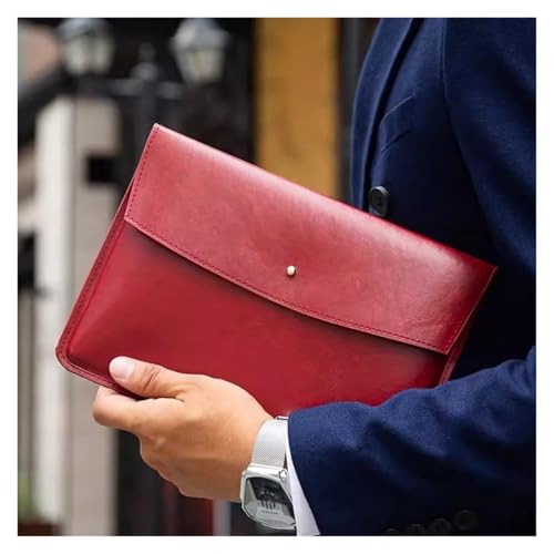 Lederumschlag Dokumententasche, PU-Leder-Dokumententasche, mehrfarbig, 24 x 17 cm(Red) von VDCVADKYE