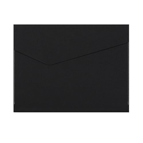 Lederumschlag Dokumententasche, PU-Leder-Dokumententasche-Organizer zur Aktenaufbewahrung, 34 x 26 cm, mehrfarbig, 2er-Pack(Black) von VDCVADKYE