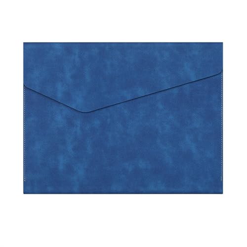 Lederumschlag Dokumententasche, PU-Leder-Dokumententasche-Organizer zur Aktenaufbewahrung, 34 x 26 cm, mehrfarbig, 2er-Pack(Blue) von VDCVADKYE