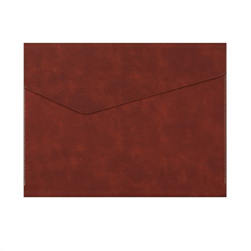 Lederumschlag Dokumententasche, PU-Leder-Dokumententasche-Organizer zur Aktenaufbewahrung, 34 x 26 cm, mehrfarbig, 2er-Pack(Brown) von VDCVADKYE