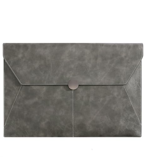 Lederumschlag Dokumententasche, Umschlag-Dokumentenhalter aus PU-Leder, A4, Akten-Organizer, mehrfarbig, 351 x 243 mm(Grey) von VDCVADKYE