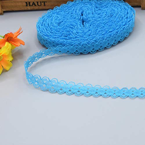 Spitzenborte,Spitzenband 10 Yards schöne Spitzenband DIY handgefertigte Kleidung Unterwäsche Hochzeitskleid Frauen tragen Accessoires(Blue,5 yards) von VDCVADKYE