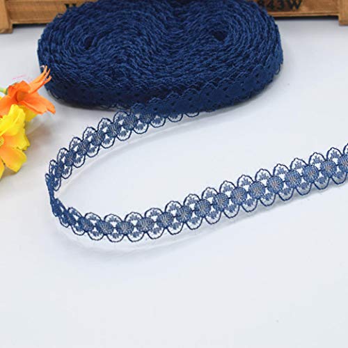 Spitzenborte,Spitzenband 10 Yards schöne Spitzenband DIY handgefertigte Kleidung Unterwäsche Hochzeitskleid Frauen tragen Accessoires(Navy Blue,10 yards) von VDCVADKYE