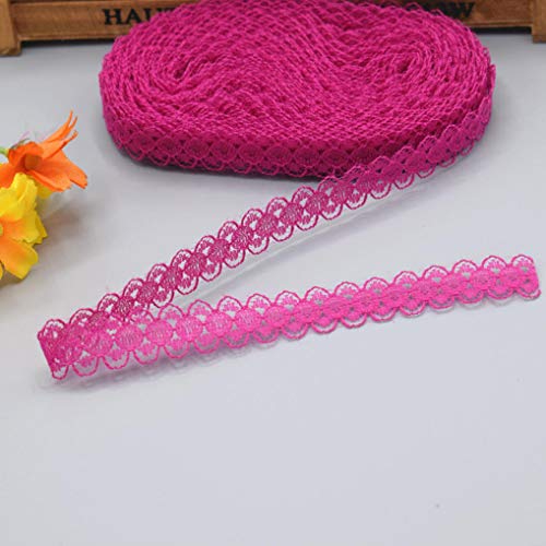 Spitzenborte,Spitzenband 10 Yards schöne Spitzenband DIY handgefertigte Kleidung Unterwäsche Hochzeitskleid Frauen tragen Accessoires(Rose,5 yards) von VDCVADKYE