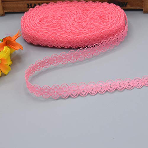 Spitzenborte,Spitzenband 10 Yards schöne Spitzenband DIY handgefertigte Kleidung Unterwäsche Hochzeitskleid Frauen tragen Accessoires(Watermelon Red,5 yards) von VDCVADKYE