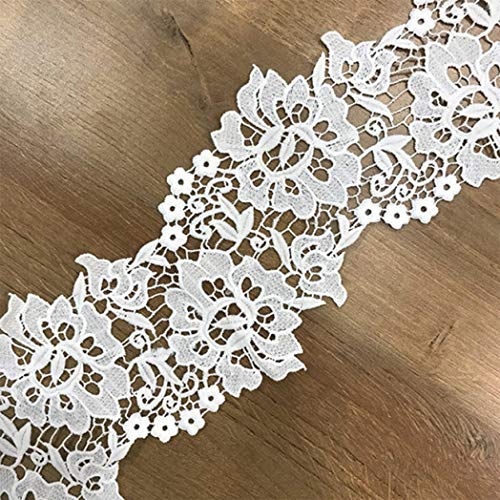 Spitzenborte,Spitzenband 10 cm weißes Stickband, Spitzenbesatz, zartes DIY-Kunsthandwerk for Scrapbooking, Geschenkverpackung, Bekleidung, Nähen(Style2) von VDCVADKYE