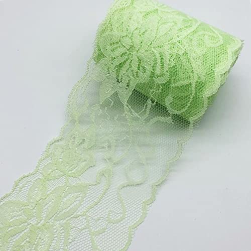 Spitzenborte,Spitzenband 3,1" Spitzenband mit Blumenmuster, Spitzenstoffband in verschiedenen Farben, Besatzband for selbstgemachtes Stirnband, Blumenstrauß-Dekor(1,5.4 Yards) von VDCVADKYE