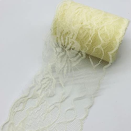 Spitzenborte,Spitzenband 3,1" Spitzenband mit Blumenmuster, Spitzenstoffband in verschiedenen Farben, Besatzband for selbstgemachtes Stirnband, Blumenstrauß-Dekor(4,3.2 Yards) von VDCVADKYE