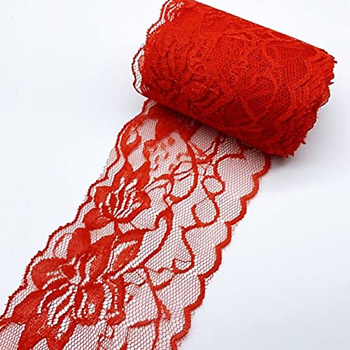 Spitzenborte,Spitzenband 3,1" Spitzenband mit Blumenmuster, Spitzenstoffband in verschiedenen Farben, Besatzband for selbstgemachtes Stirnband, Blumenstrauß-Dekor(8,5.4 Yards) von VDCVADKYE
