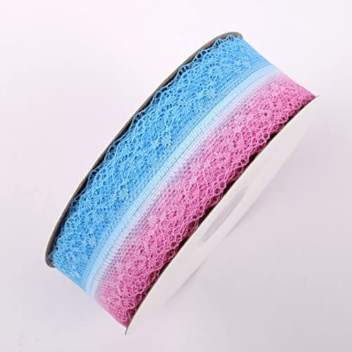Spitzenborte,Spitzenband 4,5 m buntes Spitzenbesatzband, besticktes Spitzenband in Regenbogenfarben, dekoratives Band for Heimwerkerarbeiten, Schleifenherstellung(12,38mm x 5 yards) von VDCVADKYE