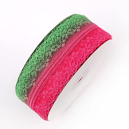 Spitzenborte,Spitzenband 4,5 m buntes Spitzenbesatzband, besticktes Spitzenband in Regenbogenfarben, dekoratives Band for Heimwerkerarbeiten, Schleifenherstellung(6,38mm x 5 yards) von VDCVADKYE