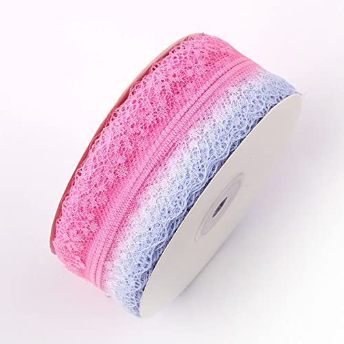 Spitzenborte,Spitzenband 4,5 m buntes Spitzenbesatzband, besticktes Spitzenband in Regenbogenfarben, dekoratives Band for Heimwerkerarbeiten, Schleifenherstellung(8,38mm x 5 yards) von VDCVADKYE