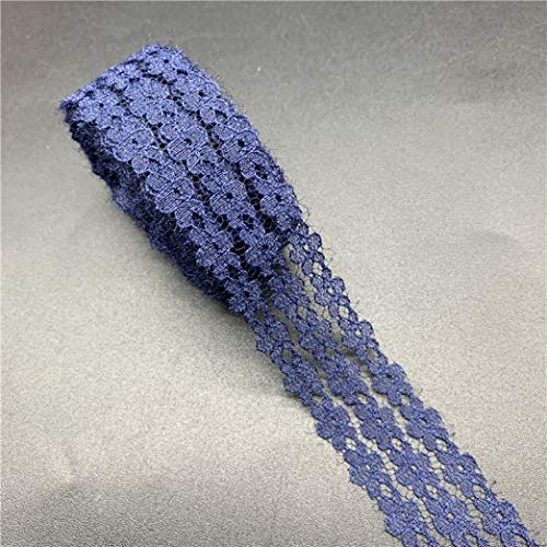 Spitzenborte,Spitzenband 5yards/Lot 25mm Spitzenband Bestickte Spitze Stoffbesatz Dekoration DIY Handarbeit Nähen Kleidung Geschenkverpackung(Navy Blue) von VDCVADKYE